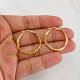 Hoop Earrings Clau 1.45g / 1 in Yellow Gold 18K