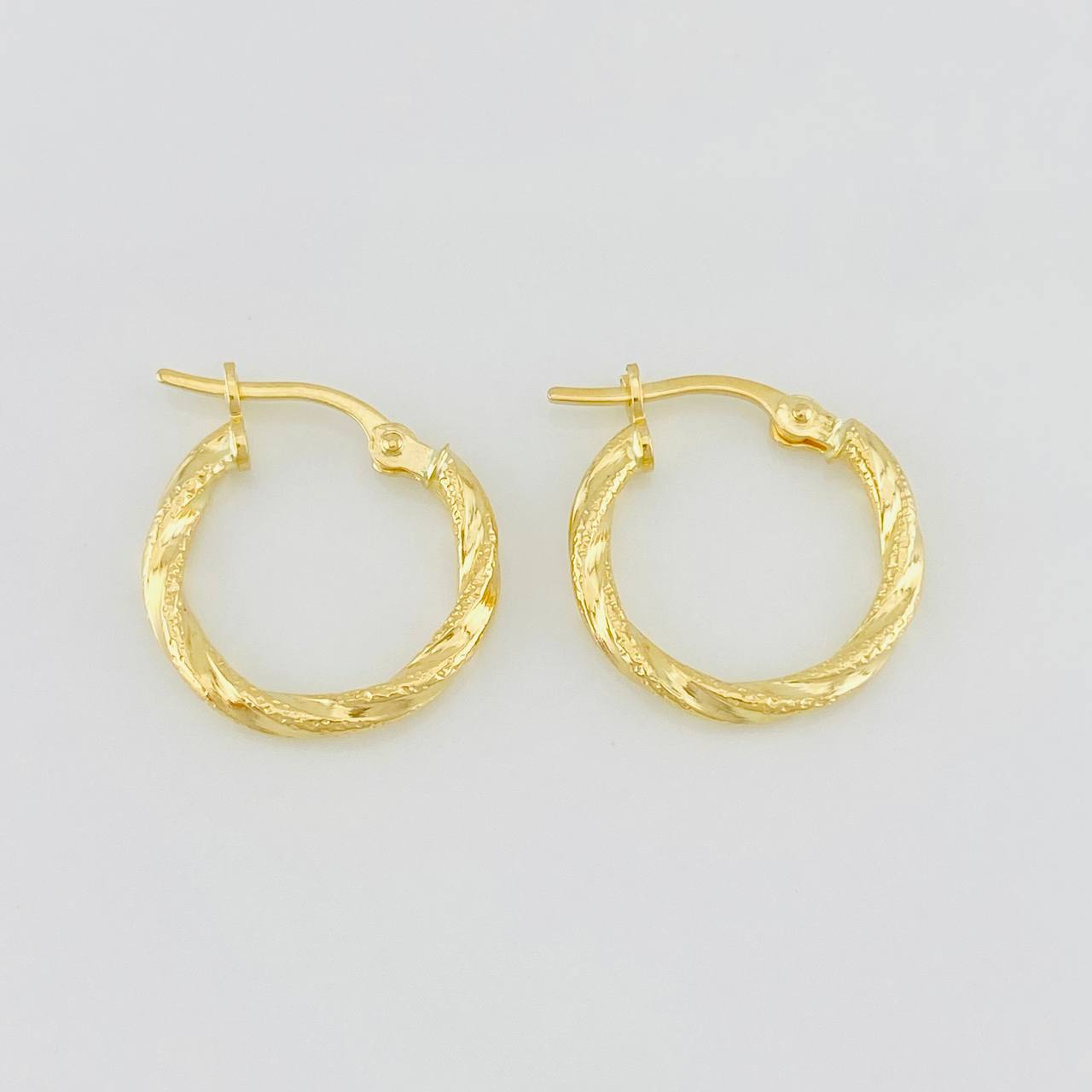 Hoop Earrings Anny 1.2g / 3/4 in Yellow Gold 18K