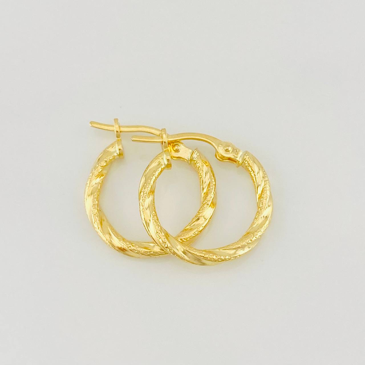 Hoop Earrings Anny 1.2g / 3/4 in Yellow Gold 18K