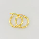 Hoop Earrings Anny 1.2g / 3/4 in Yellow Gold 18K