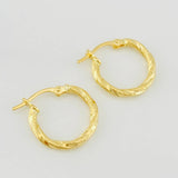 Hoop Earrings Anny 1.2g / 3/4 in Yellow Gold 18K
