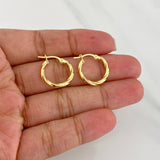 Hoop Earrings Anny 1.2g / 3/4 in Yellow Gold 18K