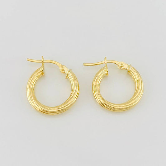 Candongas Lore 1.6g / 3/4 in Oro Amarillo 18K