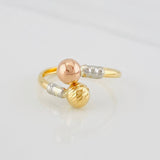 You and Me Ring 1.45g / T8 1/4 Three Golds 18K
