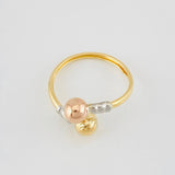 You and Me Ring 1.45g / T8 1/4 Three Golds 18K