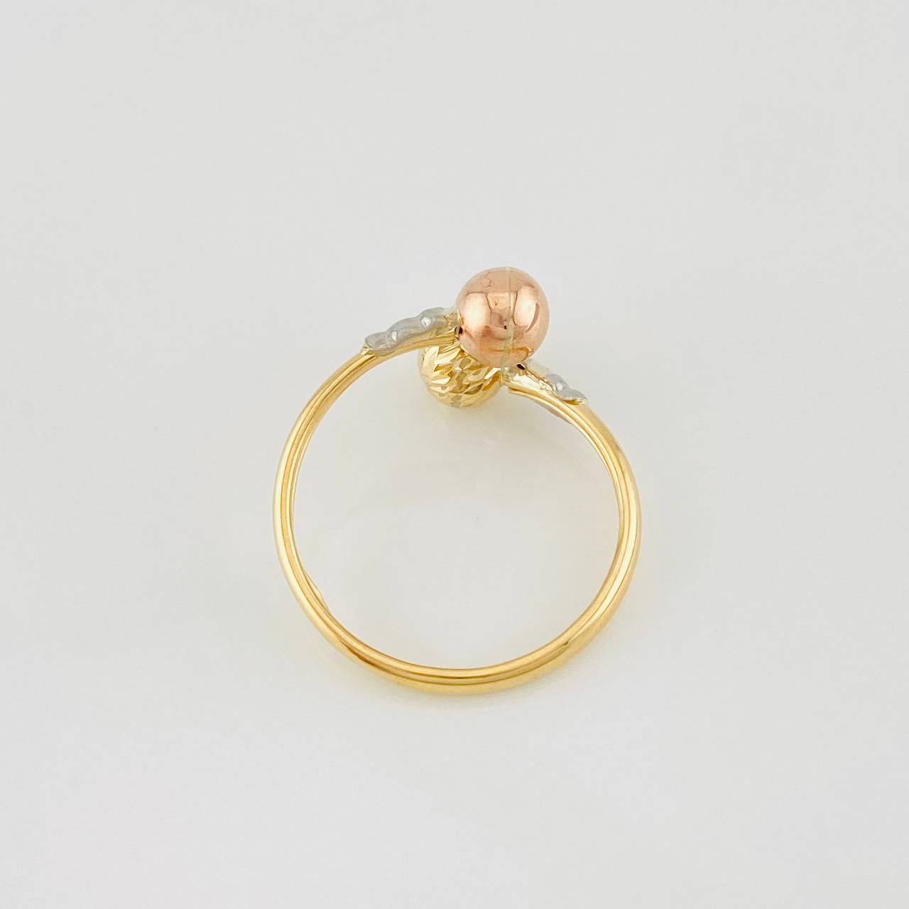 You and Me Ring 1.45g / T8 1/4 Three Golds 18K