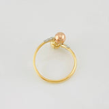 You and Me Ring 1.45g / T8 1/4 Three Golds 18K