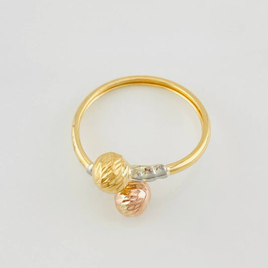 You and Me Ring 1.5g / T8 1/4 Three Golds 18K