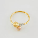 You and Me Ring 1.5g / T8 1/4 Three Golds 18K