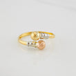 You and Me Ring 1.25g / T7 1/2 Three Golds 18K