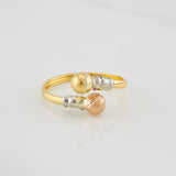 You and Me Ring 1.25g / T7 1/2 Three Golds 18K