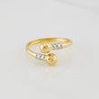 You and Me Ring 1.3g / T6 1/2 Two Golds Yellow White 18K