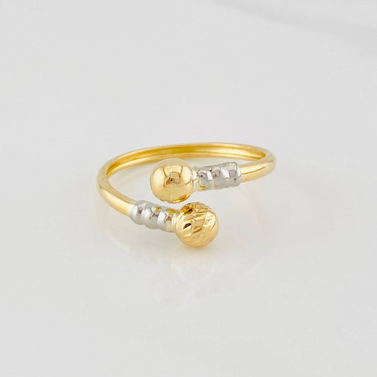 You and Me Ring 1.3g / T6 1/2 Two Golds Yellow White 18K