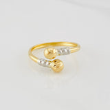 You and Me Ring 1.35g / T8 1/2 Two Golds Yellow White 18K