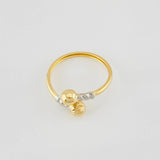 You and Me Ring 1.35g / T8 1/2 Two Golds Yellow White 18K