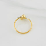 You and Me Ring 1.35g / T8 1/2 Two Golds Yellow White 18K