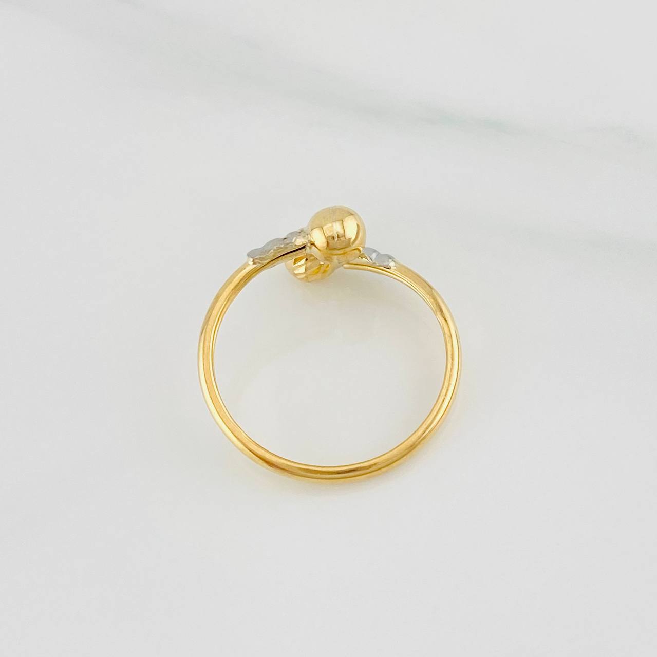 You and Me Ring 1.3g / T6 1/2 Two Golds Yellow White 18K