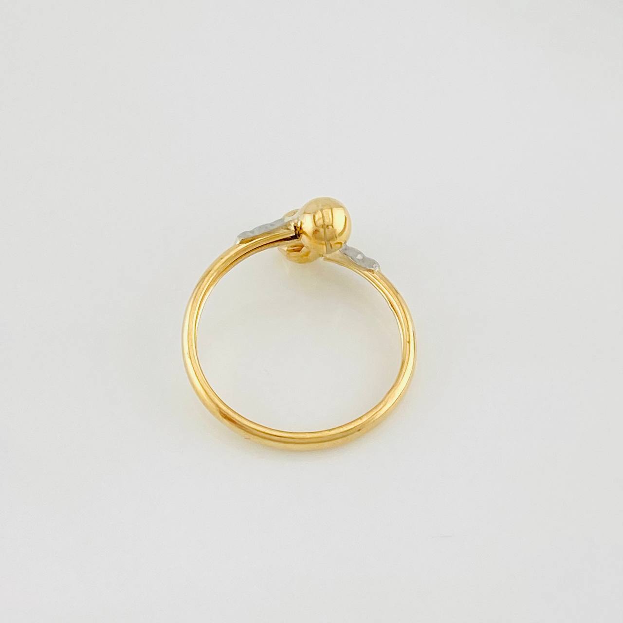You and Me Ring 1.35g / T9 1/4 Two Golds Yellow White 18K