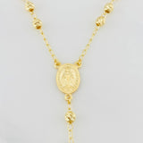 Rosary Miraculous Virgin 10.3g / 24 in / 4mm Yellow Gold 18K