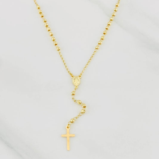 Rosary Miraculous Virgin 5.95g / 22 in / 3mm Yellow Gold 18K