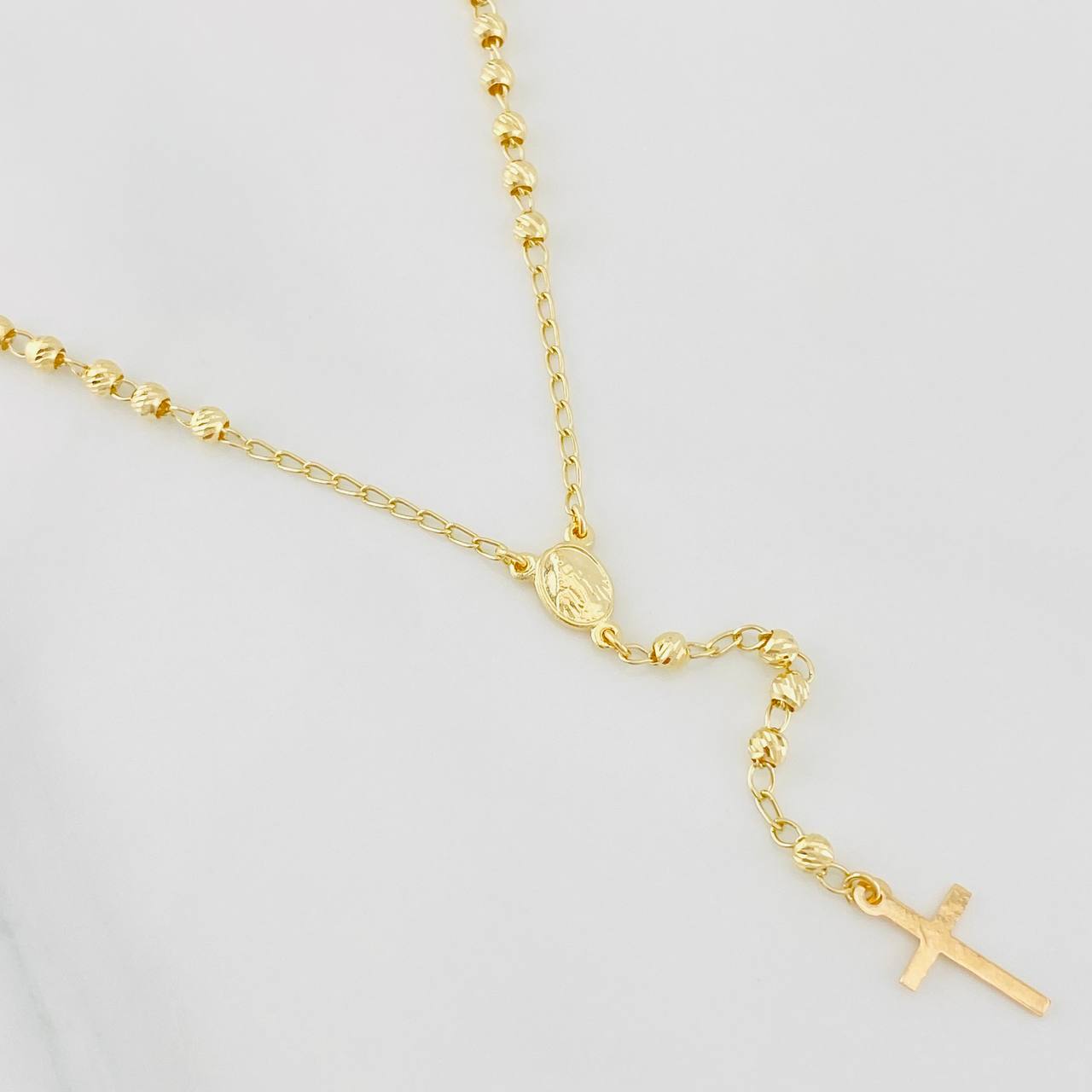 Miraculous Virgin Rosary 5.85g / 22 in / 3mm Yellow Gold 18K