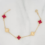 Pulso Aro Seguido Trebol 3.55 g / 7 in / 0.7 mm Oro Amarillo 18K