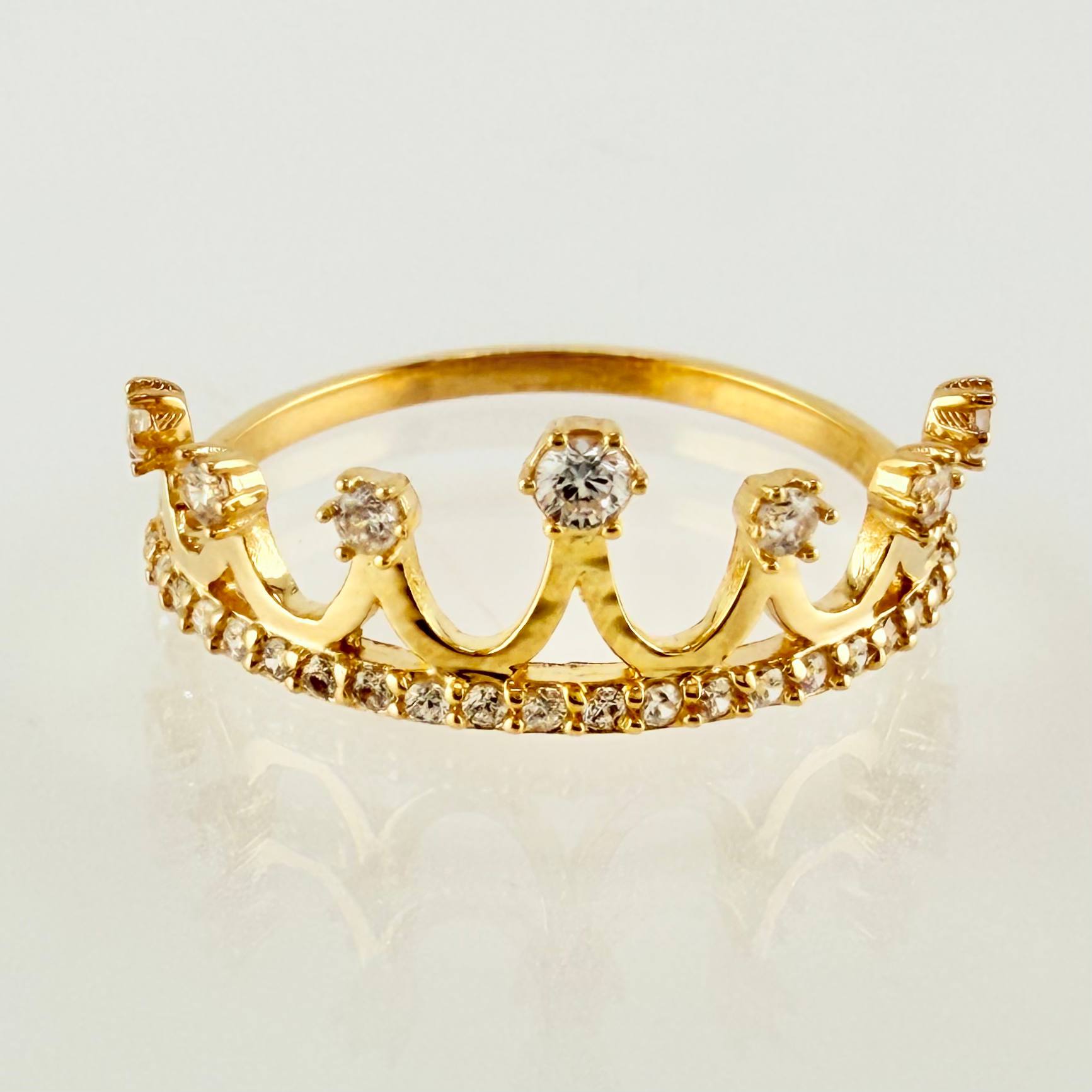 Anillo  Corona 1.5gr / T7 / Oro Amarillo 18K ©