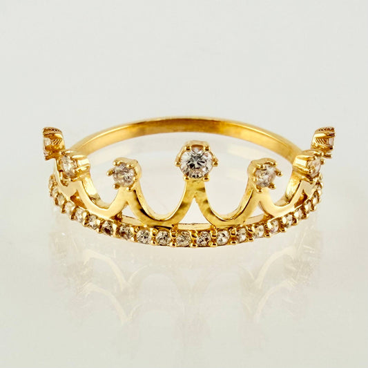 Anillo Corona Reina 1.65gr / T7 / Oro Amarillo 18K