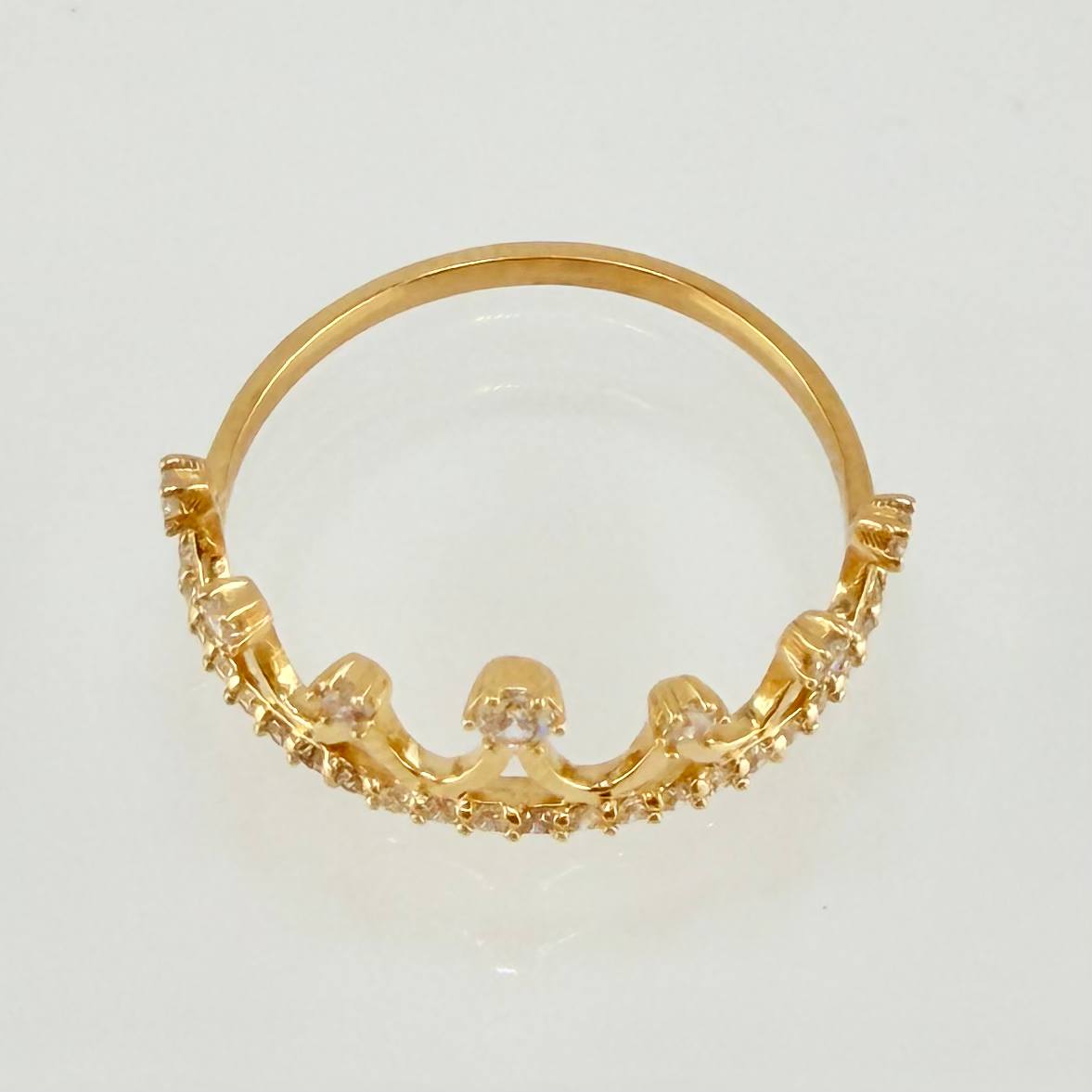 Anillo Corona Reina 1.65gr / T7 / Oro Amarillo 18K