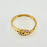 Anillo Lineas Flor 2.2gr / T7 3/4 / Oro Amarillo 18K