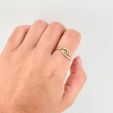 Anillo Lineas Flor 2.2gr / T7 3/4 / Oro Amarillo 18K