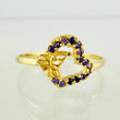 Anillo Corazon Mariposa 1.05gr / T5 3/4 / Oro Amarillo 18K