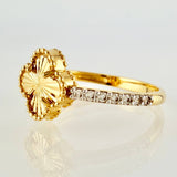 Anillo Trebol 2.1gr / T7 1/4 / Oro Amarillo Nac.Esp. 18K