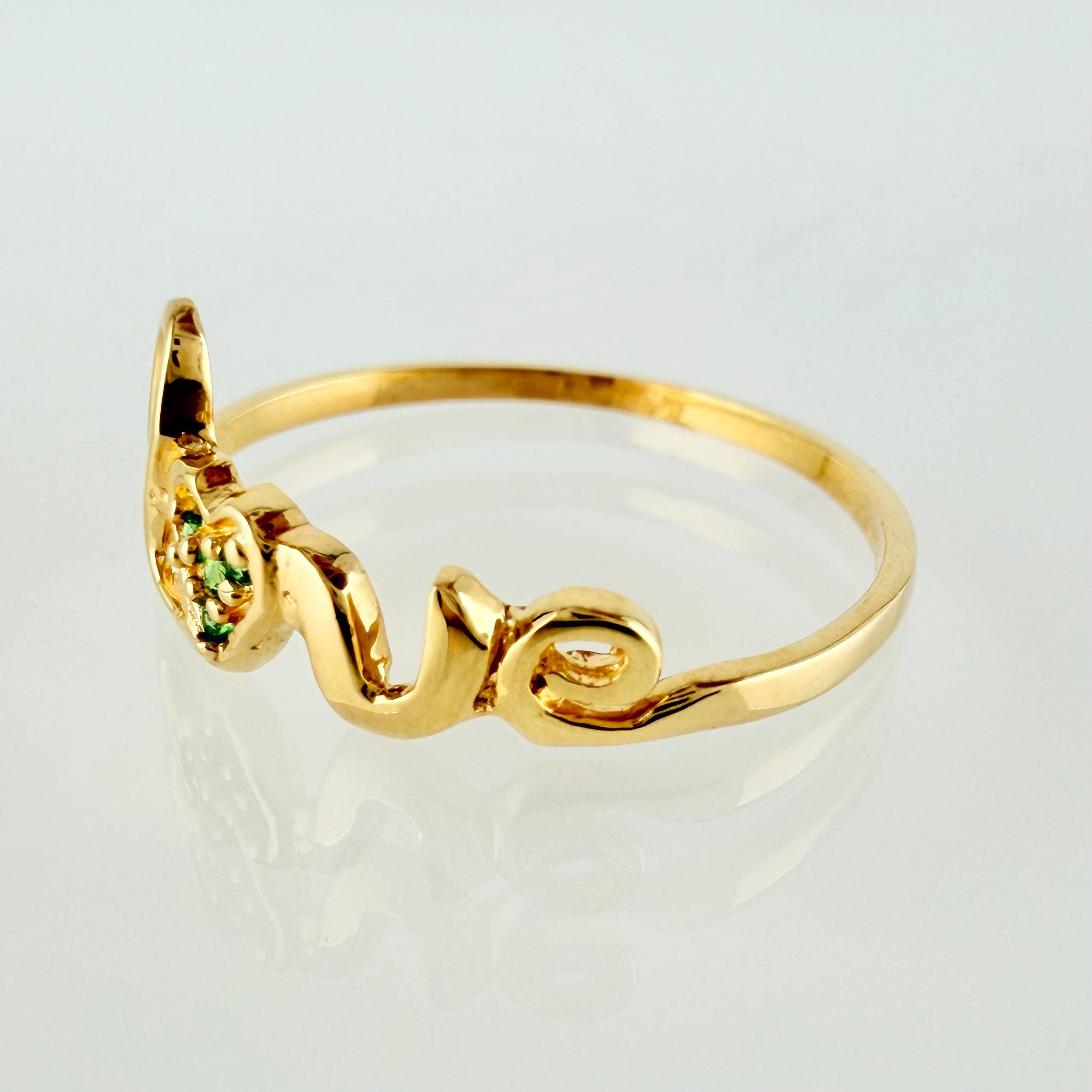 Anillo Love Corazon 1.35gr / T7 1/4 / Oro Amarillo 18K