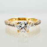 Anillo Solitario 2.6gr / T7 / Oro Amarillo 18K