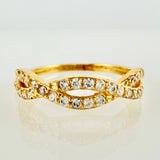 Anillo Entrelazado 1.65gr / T4 / Oro Amarillo 18K *