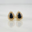 Stud Earrings Halo Drop 2.05g / in / 7.61mm Yellow Gold 18K