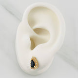 Stud Earrings Halo Drop 2.05g / in / 7.61mm Yellow Gold 18K