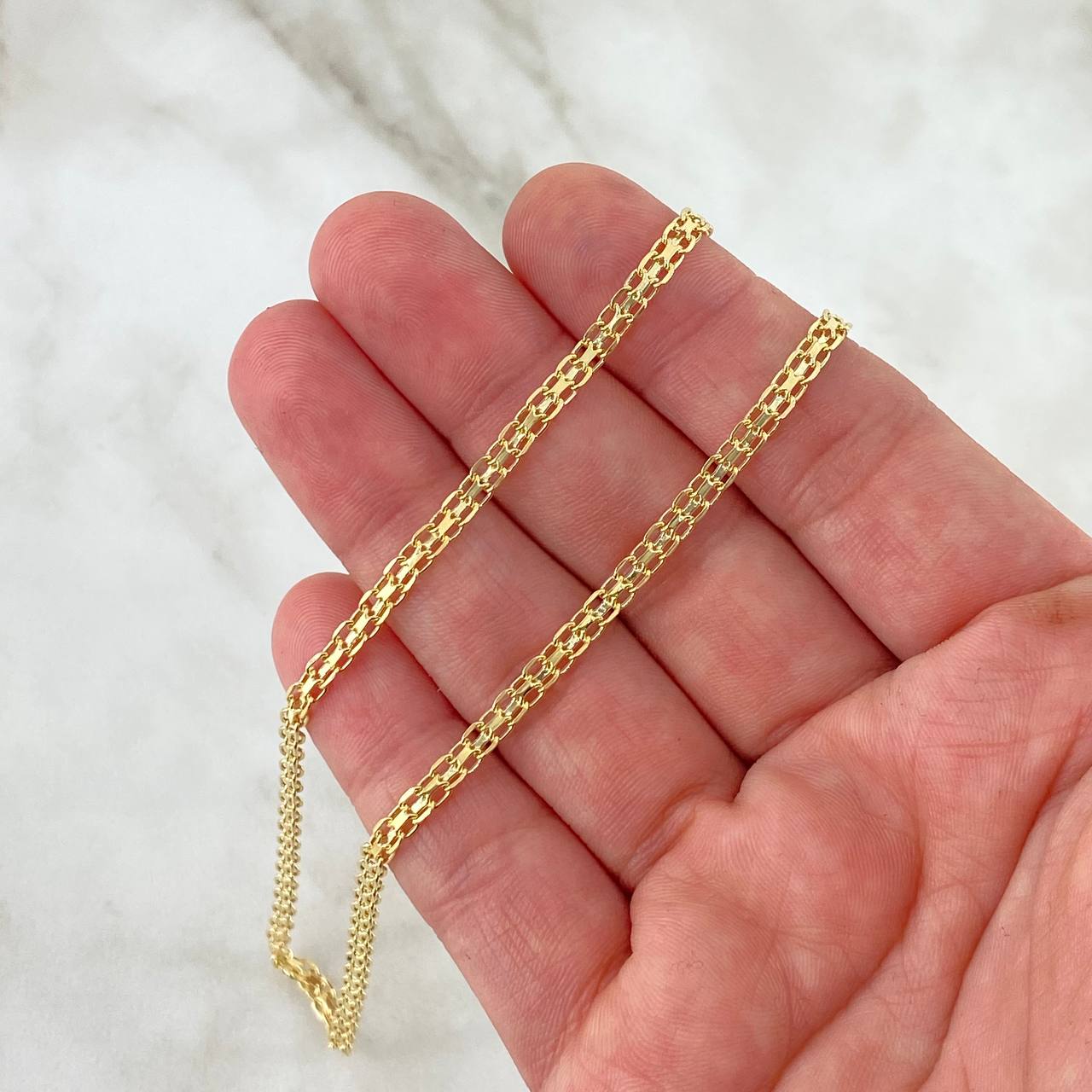 Cadena China 5.4gr / 60cm / 3mm Oro Amarillo +0 18K