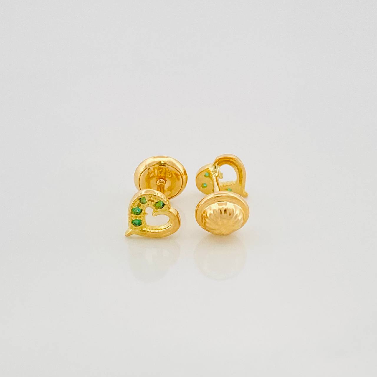 Topos Silueta Corazón 0.8 g / in / 5.9 mm Oro Amarillo 18K