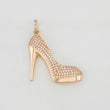 Heel Pendant 3.35g / 1 1/4 in Two-Tone White Rose Gold 18K