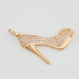 Heel Pendant 3.35g / 1 1/4 in Two-Tone White Rose Gold 18K