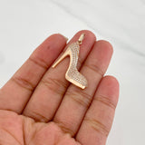 Heel Pendant 3.35g / 1 1/4 in Two-Tone White Rose Gold 18K
