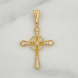 Cross Hearts Pendant 1.3gr / 1 1/4 in / 18K Yellow Gold %