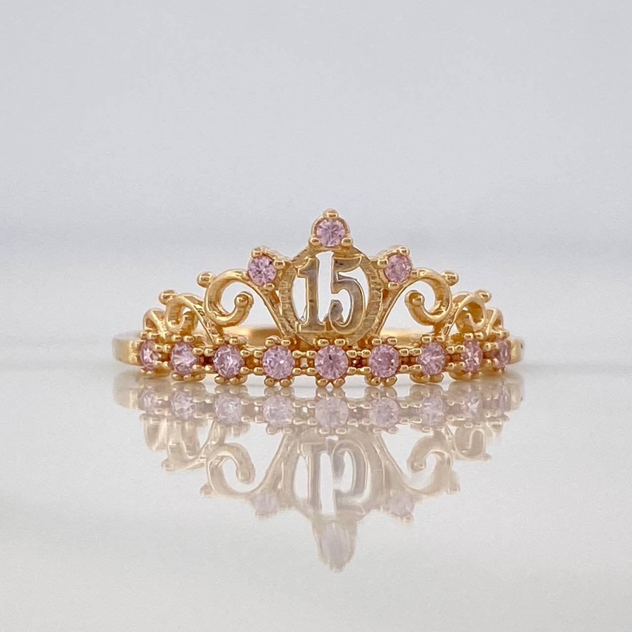 Crown Ring 15s 1.5gr / T7 / Two-tone 18K Yellow and White Gold %