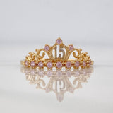 Crown Ring 15s 1.5gr / T7 / Two-tone 18K Yellow and White Gold %