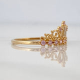 Crown Ring 15s 1.5gr / T7 / Two-tone 18K Yellow and White Gold %