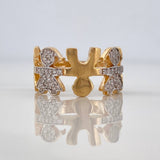 Anillo Niños 3.8gr / T6 3/4 / Dos Oros Amarillo Blanco 18K $