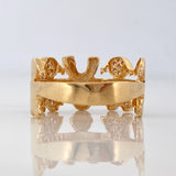 Anillo Niños 3.8gr / T6 3/4 / Dos Oros Amarillo Blanco 18K $