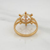 Anillo Ancla 2.75gr / T6 1/4 / Tres Oros 18K $